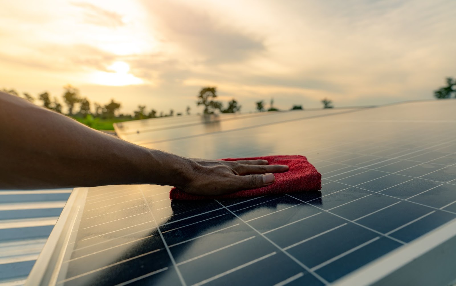 Cleaning of photovoltaic panels