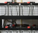 Excess energy stored with solar batteries