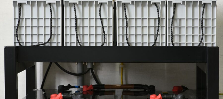 Excess energy stored with solar batteries