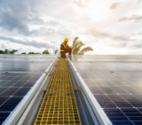Efficiency of a solar system in the long term